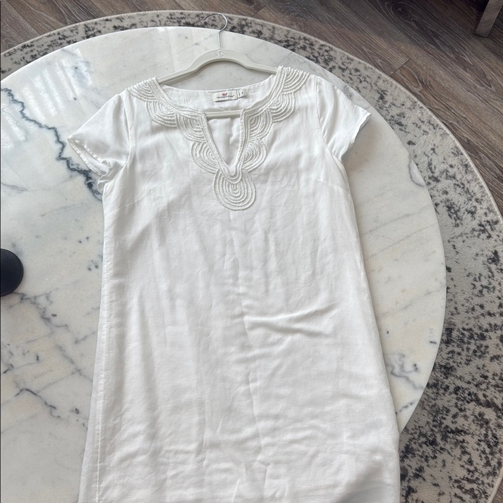 Chic White Embroidered Dress